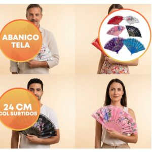 ABANICO BORDADO ESTAMPA FLORAL