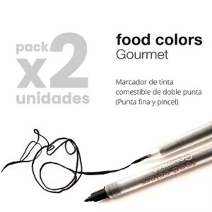 MARCADOR COMESTIBLE NEGRO AZABACHE X2