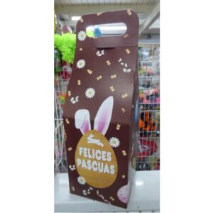 CAJA FELICES PASCUA CHOCOLATE 10X10X24CM