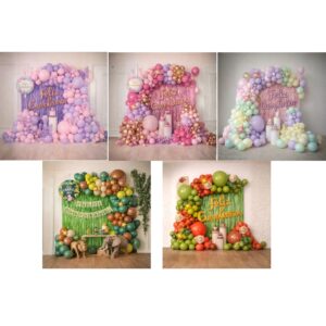 SET FELIZ CUMPLE CORTINA Y GLOBOS