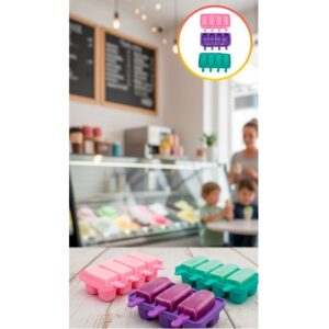 MOLDE SILICONA PALETA DE HELADO X4