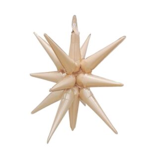 GLOBO FOIL 22P ESTRELLA 14 PUNTAS NUDE CREMA