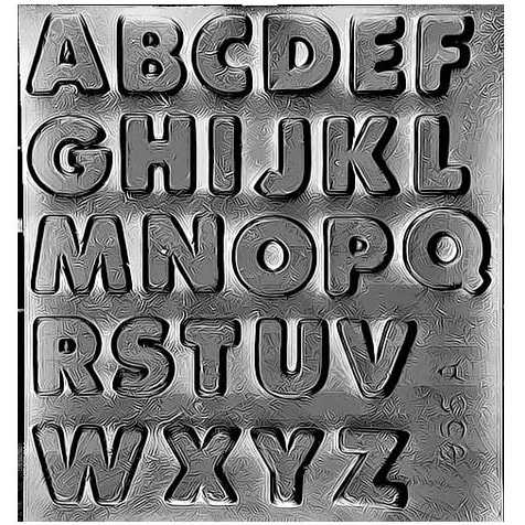 PLACA ABECEDARIO LETRAS PLANAS