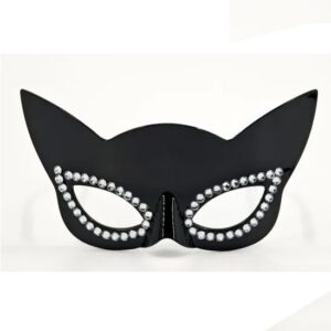 ANTEOJO ANTIFAZ GATO NEGRO CON STRASS
