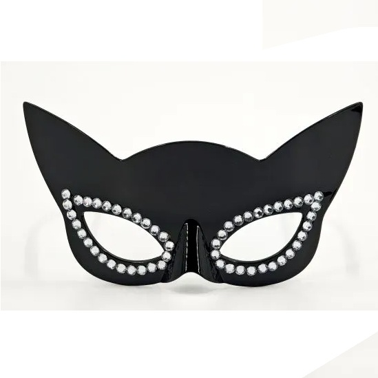 ANTEOJO ANTIFAZ GATO NEGRO CON STRASS