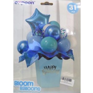 SET DE GLOBOS HAPPY BIRTHDAY AZUL