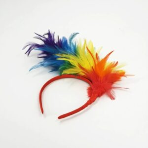 VINCHA DE PLUMAS MULTICOLOR