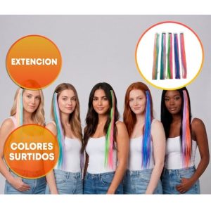 EXTENSION PELO TRICOLOR CON OROPEL