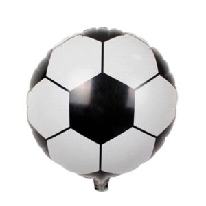 GLOBO FOIL 18P PELOTA BLANCA Y NEGRO