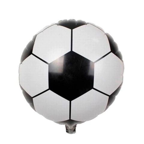 GLOBO FOIL 18P PELOTA BLANCA Y NEGRO
