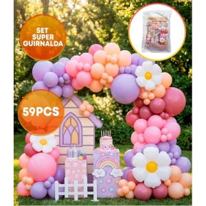 SET DE GLOBOS GRANDE MARGARITA 59PCS