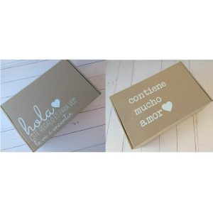 CAJA KRAFT 28 X 17 X 10 CM CON FRASE