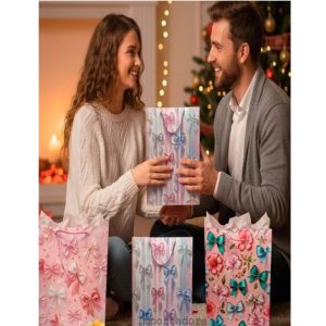 BOLSA DE REGALO 26X32 CM MOÑOS CON GIBRE