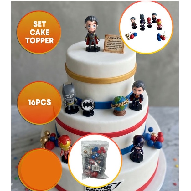 ADORNO PARA TORTA ESFERAS SUPERHEROES