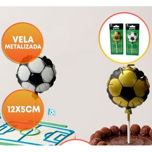 VELA PELOTA DE FUTBOL 12CM