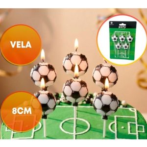 VELA PELOTA DE FUTBOL 8CM X5
