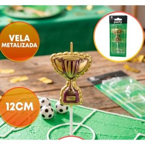 VELA METALIZADA TROFEO 12CM