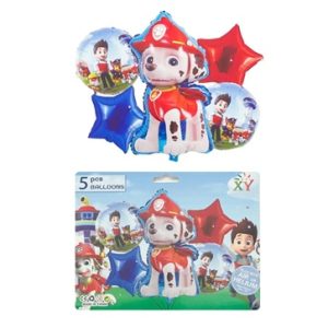 SET 5 GLOBOS PAW PATROL MARSHALL