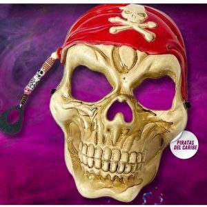 CARETA RIGIDA PIRATA ESQUELETO