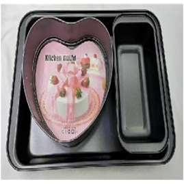 SET MOLDE RECTANGULAR 35X24 CORAZON 23 BUDIN 22