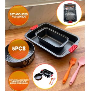 SET MOLDE RECT 30X20 RED 20 BUD 22 ESPATULA PINCEL