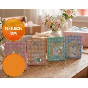 BOLSA DE REGALO 18X24 CM ANIMALITOS CON VISOR