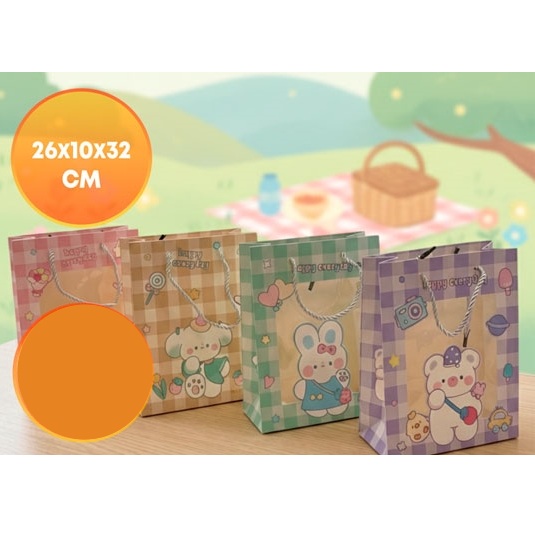 BOLSA DE REGALO 26X32 CM ANIMALITOS CON VISOR