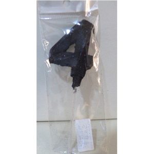VELA NUMERO GIBRE BISELADA CON PALITO NEGRO 4