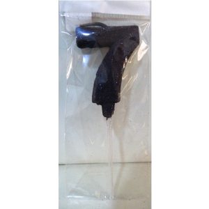 VELA NUMERO GIBRE BISELADA CON PALITO NEGRO 7