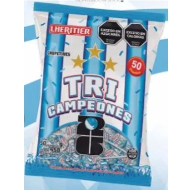 CHUPETIN PELOTITA X 50 U TRI CAMPEONES