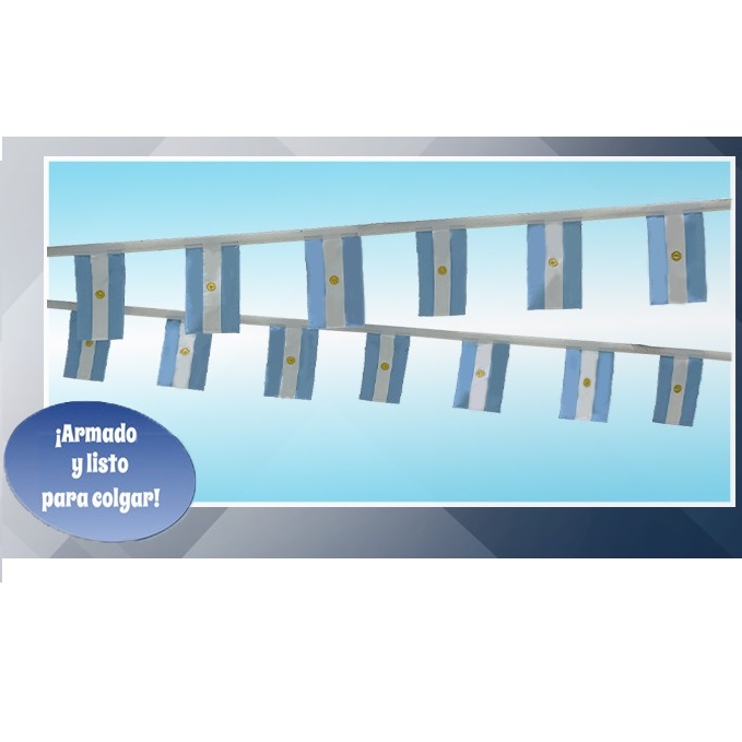 BANDERIN PLASTICO BANDERAS ARGENTINA 2MTS