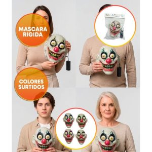 CARETA RIGIDA LED HILO PAYASO OJOS LOCOS