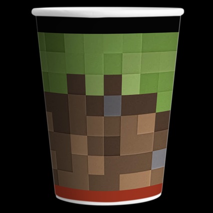 VASO POLIPAPEL X8 MINECRAFT