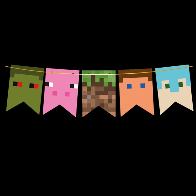BANDERIN X1 MINECRAFT