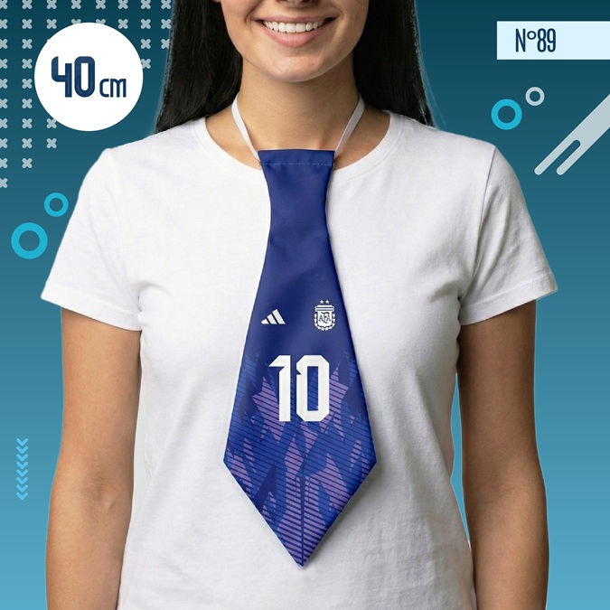 CORBATA TELA ARGENTINA 40CM AZUL