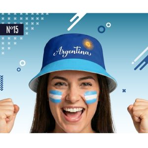 GORRO TELA ARGENTINA AZUL Y CELESTE
