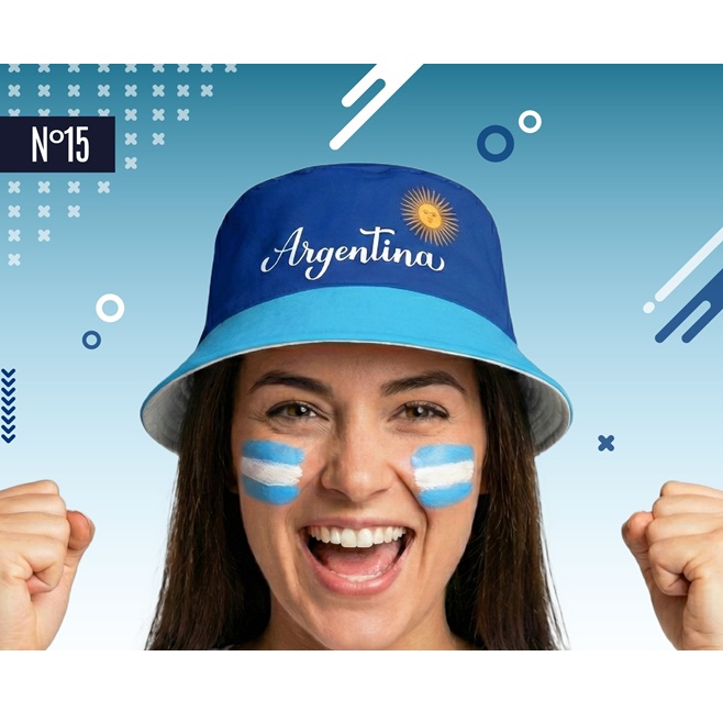 GORRO TELA ARGENTINA AZUL Y CELESTE
