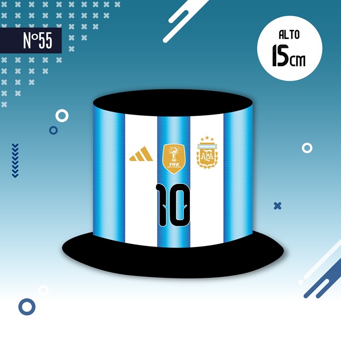 GALERA TELA ARGENTINA CELESTE Y BLANCA CAMISETA