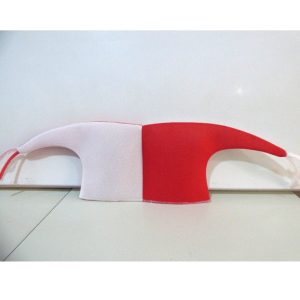 GORRO ARLEQUIN 2 PUNTAS ROJO Y BLANCO UNION