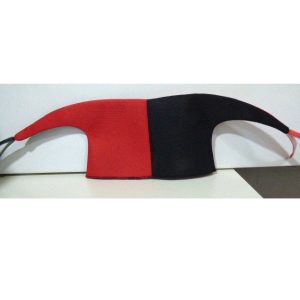 GORRO ARLEQUIN 2 PUNTAS ROJO Y NEGRO COLON