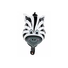 GLOBO FOIL SILUETA 15P CARA ANIMAL CEBRA