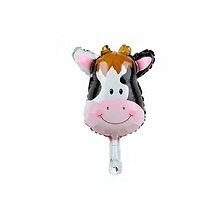 GLOBO FOIL SILUETA 15P CARA ANIMAL VACA