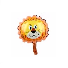 GLOBO FOIL SILUETA 15P CARA ANIMAL LEON