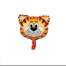 GLOBO FOIL SILUETA 15P CARA ANIMAL TIGRE