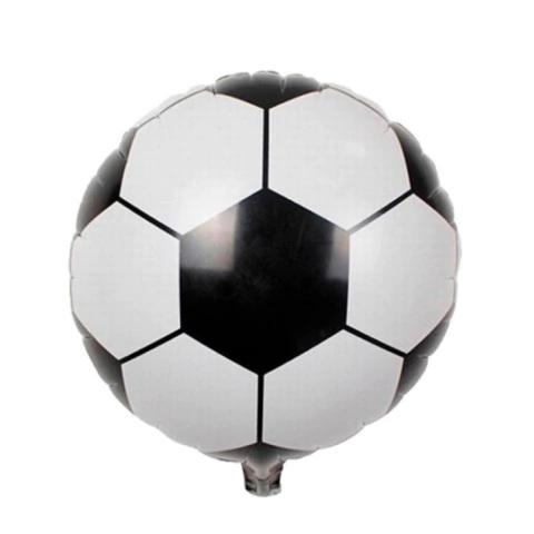 GLOBO FOIL 10P PELOTA BLANCA Y NEGRA