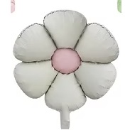 GLOBO FOIL SILUETA 59CM MARGARITA BLANCO NUDE