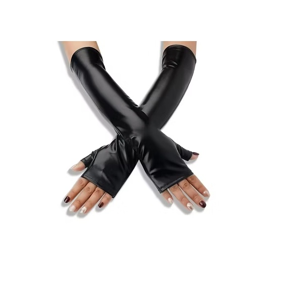 GUANTES LARGOS SIMIL CUERO