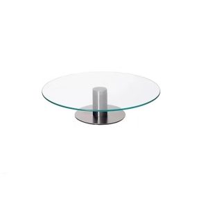 PLATO GIRATORIO VIDRIO CON BASE 25CM