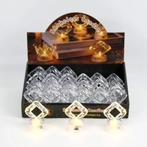 VELA LED CALIDA FORMA ROMBO