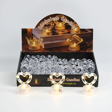 VELA LED CALIDA FORMA CORAZON